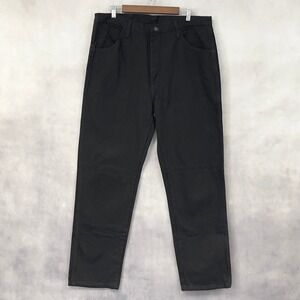 Rustler Regular Fit Straight Leg Jeans Mens 38x32 Black Heavyweight Denim NWT
